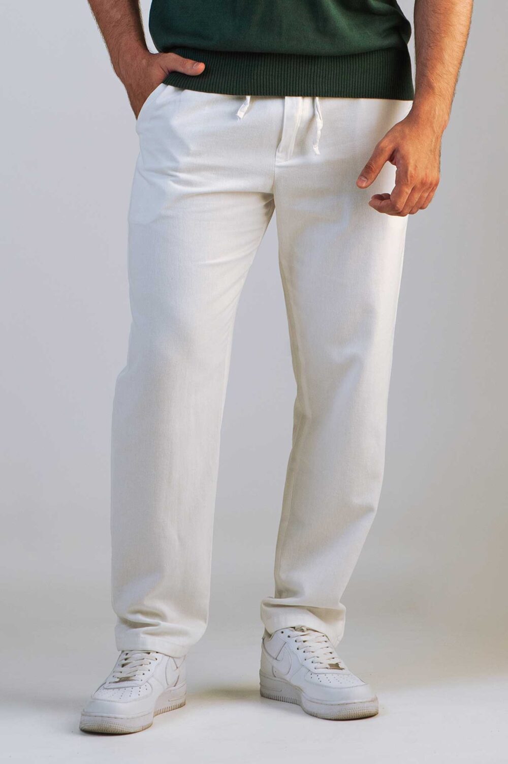 Linen pants with elastic waist - Image 9