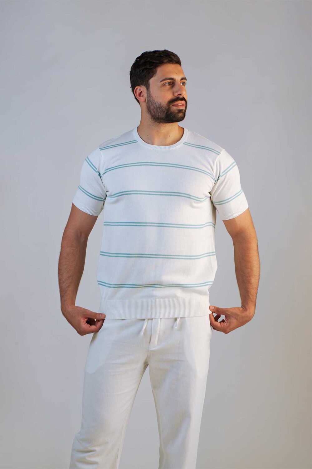 كنزة تريكو مقلمة - Image 8