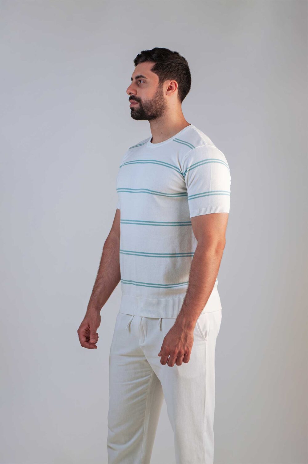 كنزة تريكو مقلمة - Image 9