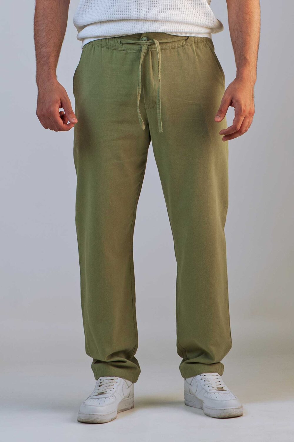 Linen pants with elastic waist - Image 3