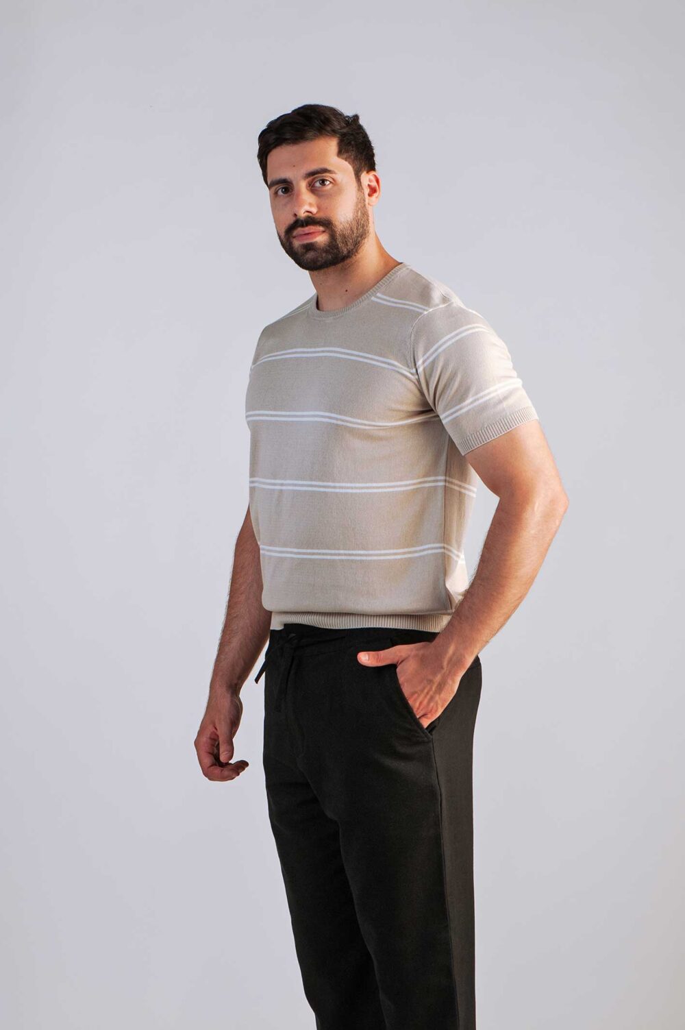كنزة تريكو مقلمة - Image 6