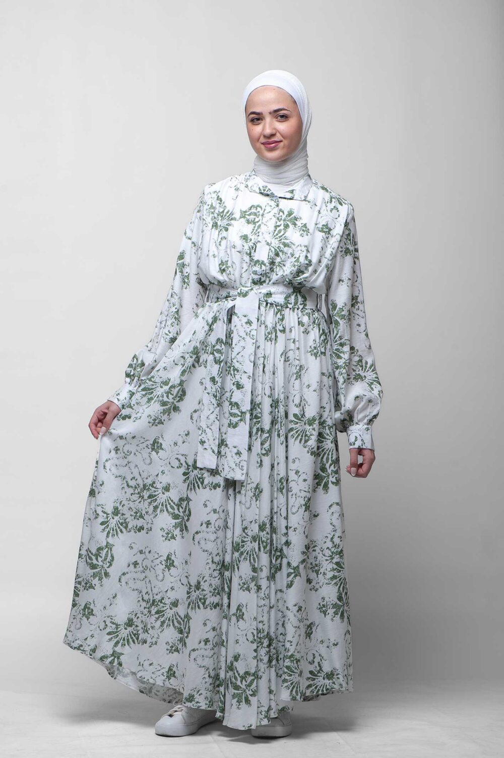 فستان لينن مطبع